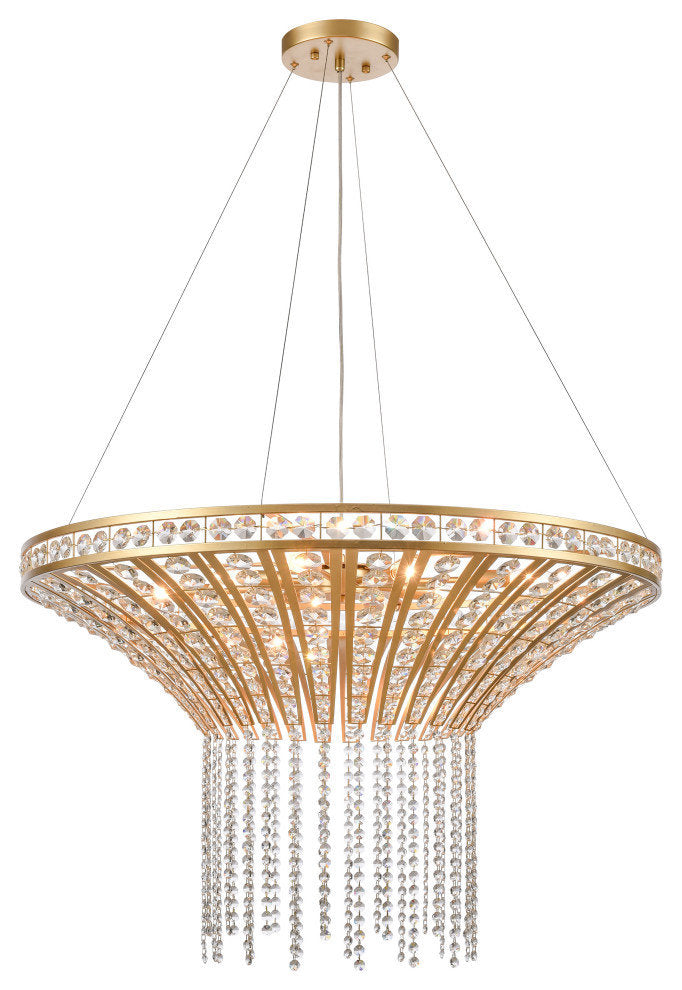 Fantania 36'' Wide 8-Light Chandelier Champagne GoldBy ELK Group International