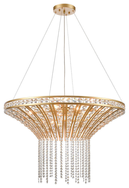 Fantania 36'' Wide 8-Light Chandelier Champagne GoldBy ELK Group International
