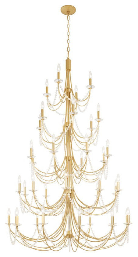 Varaluz Brentwood 40 Light 5 Tier Chandelier, French Gold/Clear, 350C40FGBy Varaluz