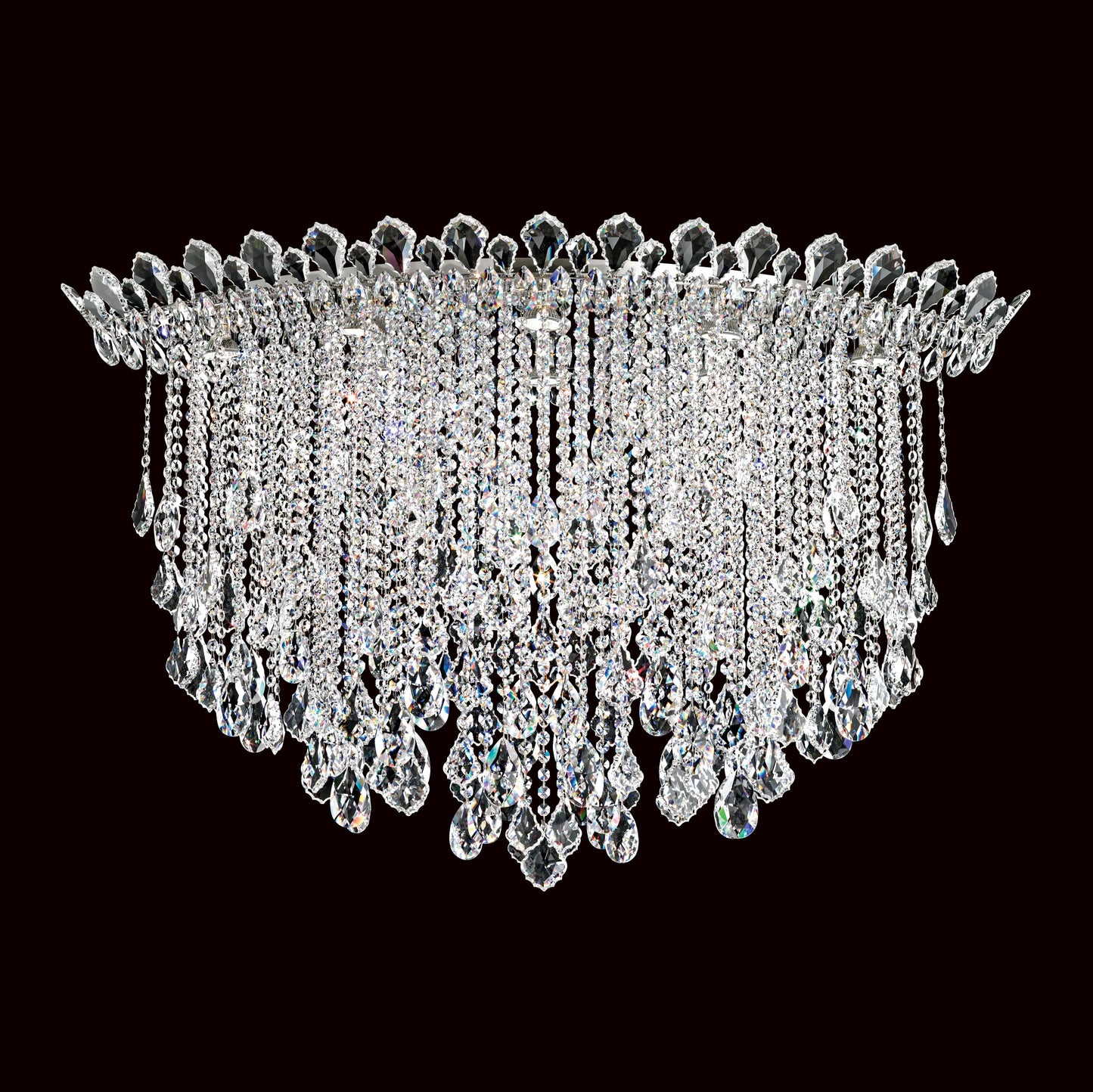 Trilliane Strands 8-Light in Stainless Steel, Clear Heritage CrystalBy Schonbek