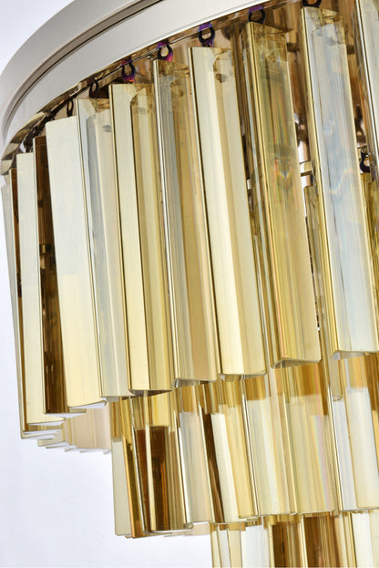 Elegant Lighting 1201F32-GT/RC Sydney 17 Light 32"W Flush Mount - PolishedBy Elegant Furniture & Lighting