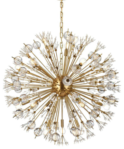 Vera 18 Light Pendant, Satin GoldBy Elegant Furniture & Lighting
