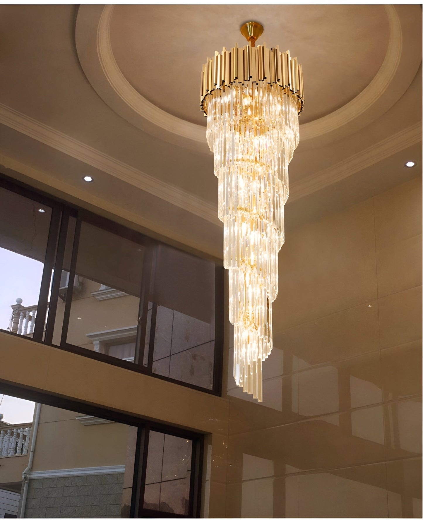 Monaco | Luxurious Grand Gold Crystal Chandelier, 19.7''By Miron Demid LLC