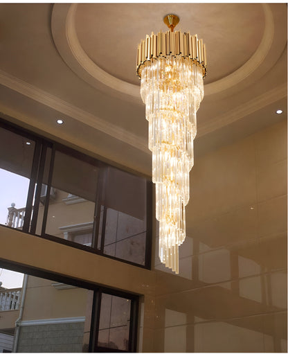 Monaco | Luxurious Grand Gold Crystal Chandelier, 19.7''By Miron Demid LLC