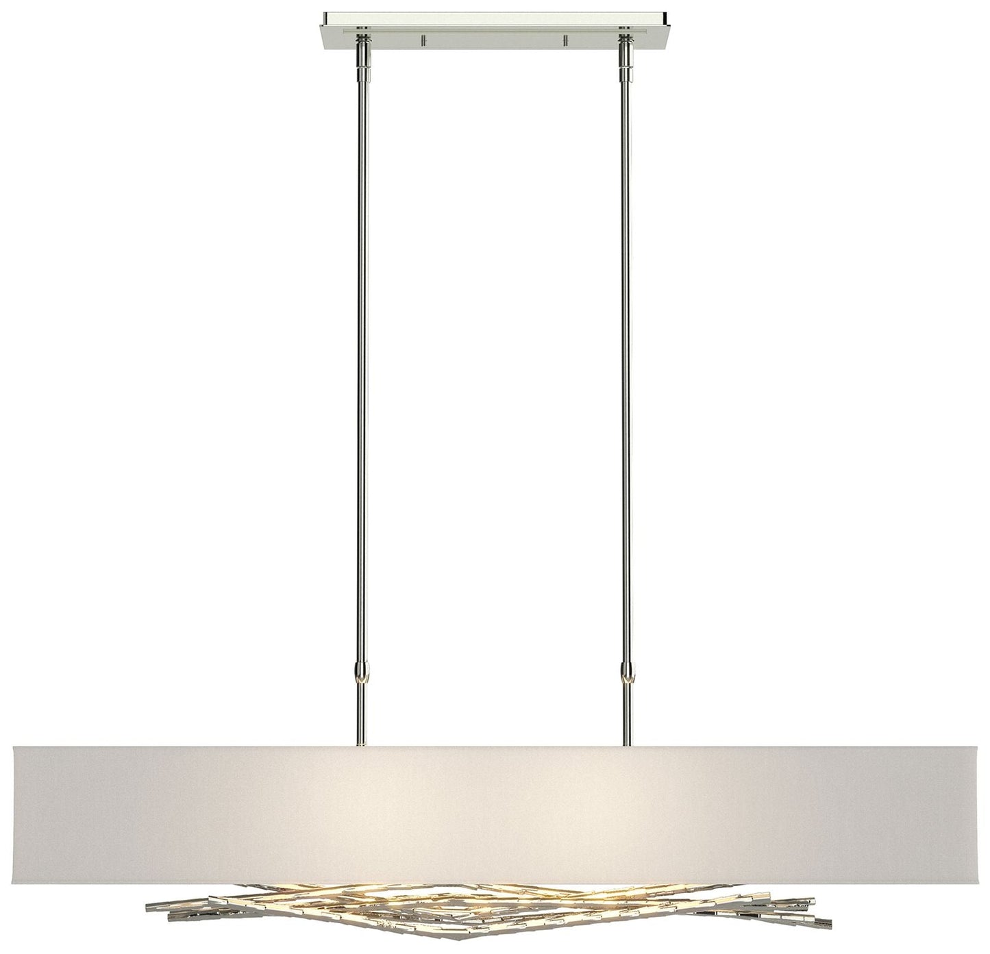 Brindille 42" Sterling Long Pendant Natural Anna Shade
