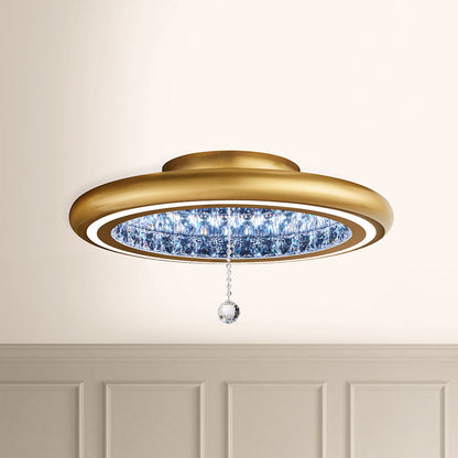 Schonbek Mfc220N-Gd1S 1 Light Crystal Semi-Flush, Glimmer GoldBy Schonbek