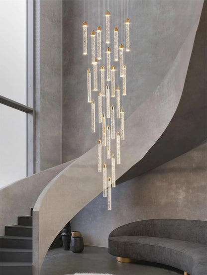 Varazze | Shimmering Magic Gold Crystal Pendant Chandelier, 100 Lights, Cool LightBy Miron Demid LLC