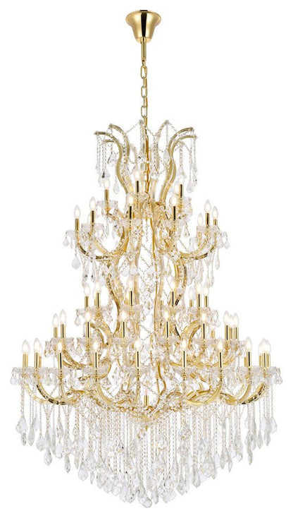 Elegant 2800G54G/RC Maria Theresa 61-Light Gold Chandelier ClearBy Elegant Furniture & Lighting