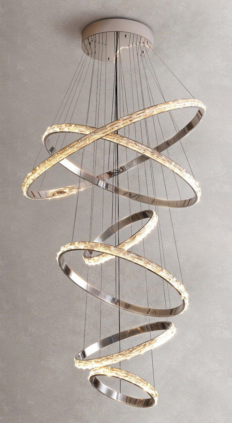 Argento 6-Tier Crystal Ring Modern ChandelierBy MORSALE