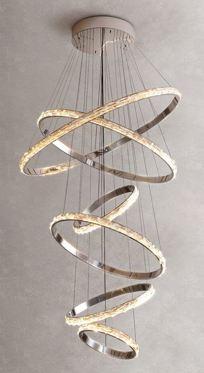 Argento 6-Tier Crystal Ring Modern ChandelierBy MORSALE