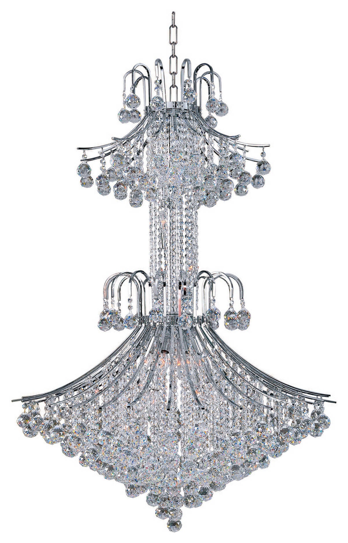 Artistry Lighting Toureg Collection Crystal Chandelier 37x53, ChromeBy Artistry Lighting