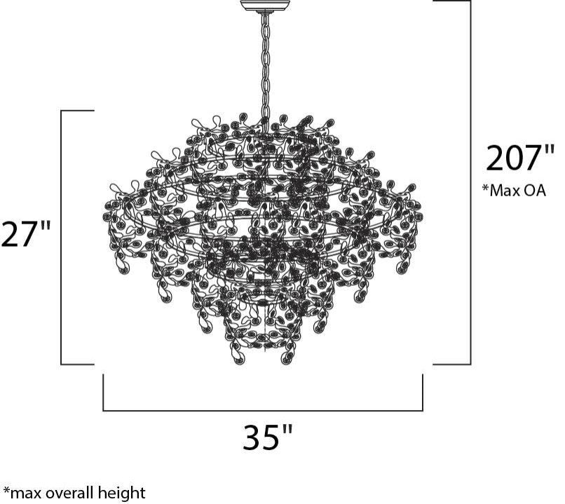 Maxim 24207 Comet 13 Light 35" Pendant - Polished Chrome / Beveled CrystalBy Maxim Lighting International
