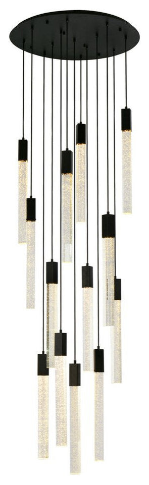 Weston 13 Light Pendant in BlackBy Elegant Furniture & Lighting