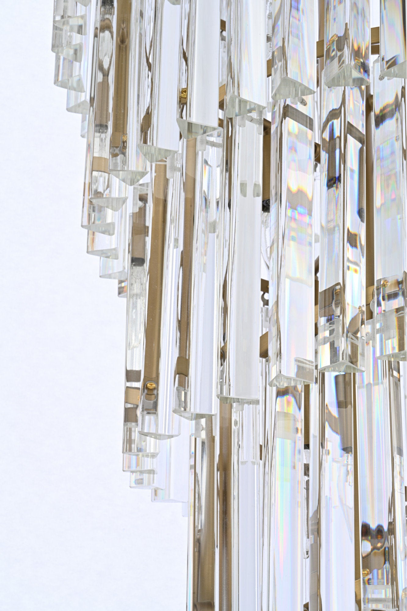 Elegant Lighting 1201SR48 Sydney 58 Light 48"W Crystal Waterfall - Matte BlackBy Elegant Furniture & Lighting