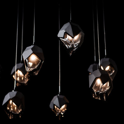Chrysalis 10-Small Crystal Mobile Pendant, Black/Black Crystal, StandardBy Hubbardton Forge