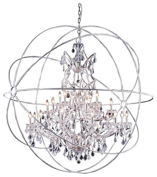 Elegant 1130 Geneva Collection Chandelier, Polished NickelBy Elegant Furniture & Lighting