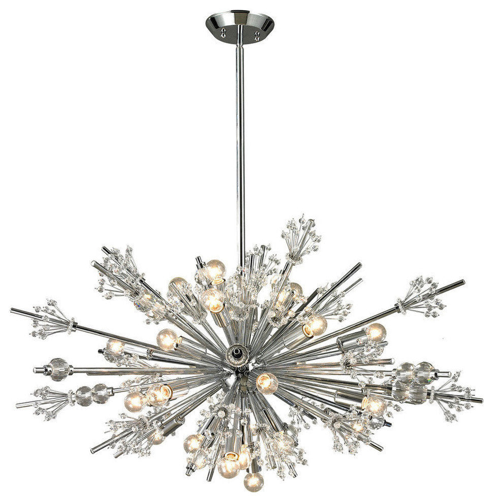 Elk Lighting Starburst 24-Light Chandelier, Polished ChromeBy ELK Group International