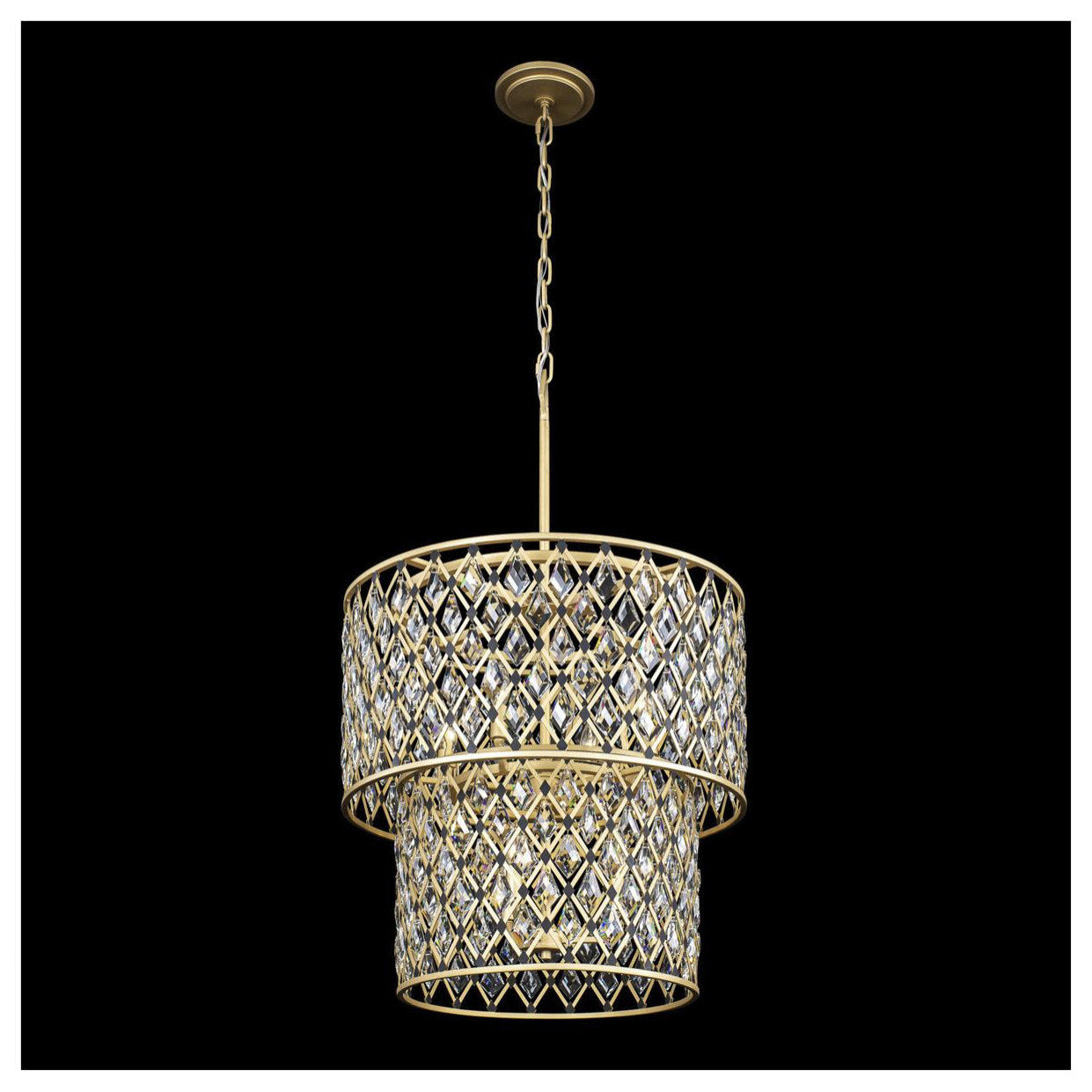 Windsor 7 Light Chandelier, French Gold and Matte BlackBy Varaluz