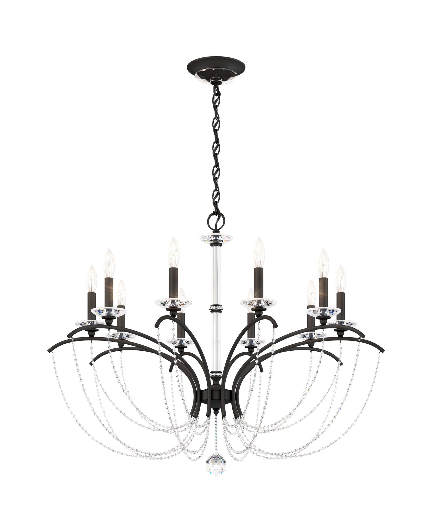Schonbek Bc7110N-51H 10 Light Crystal Chandelier, Black MatteBy Schonbek