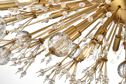 Elegant Lighting 2500G48L3 Vera 100 Light 26"W Crystal Sputnik - ChromeBy Elegant Furniture & Lighting