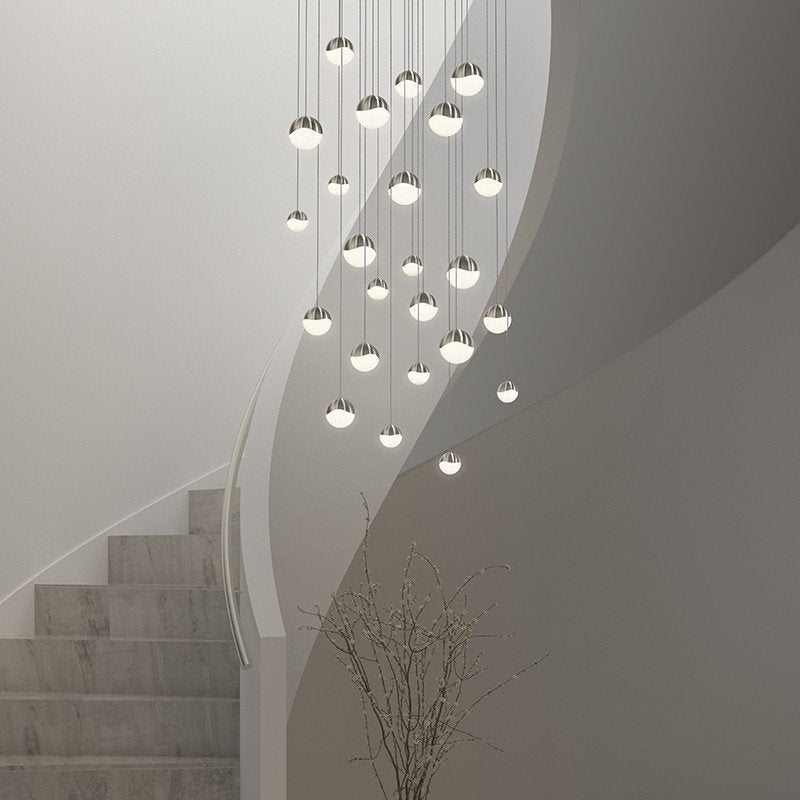 Grapes LED 24-Light Round Canopy Pendant, Polished Chrome, Large GrapesBy SONNEMAN - A Way of Light