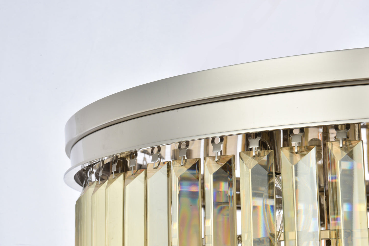 Elegant Lighting 1231F32-GT/RC Sydney 17 Light 32"W Flush Mount - Matte BlackBy Elegant Furniture & Lighting