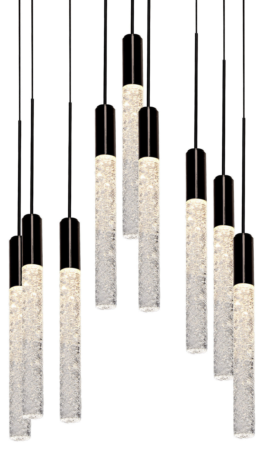 Modern Forms PD-35609 Magic 9 Light 17"W LED Multi Light Pendant - BlackBy Modern Forms