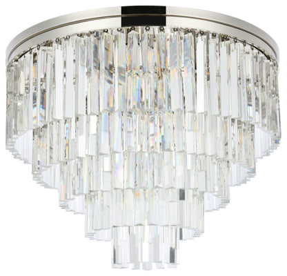 Elegant Lighting 1201F32/RC Sydney 17 Light 32"W Flush Mount Drum - PolishedBy Elegant Furniture & Lighting