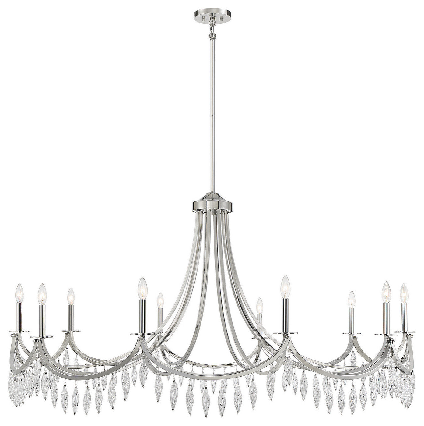 Savoy House Kameron Ten Light Chandelier, Polished NickelBy Savoy House