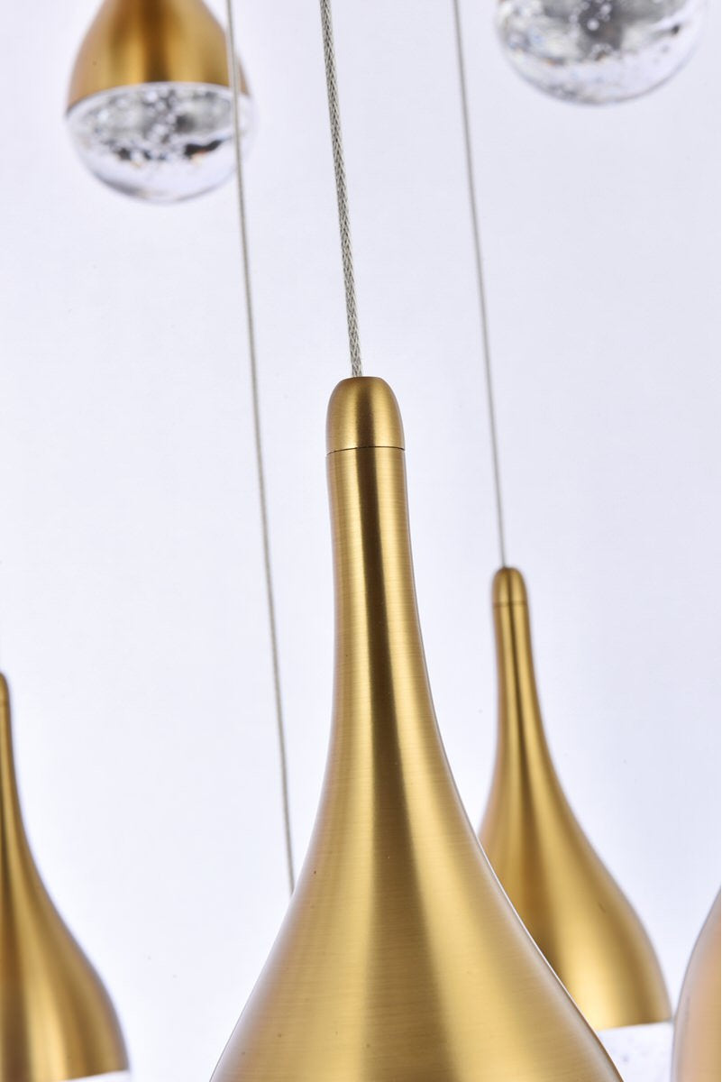 Elegant Lighting Amherst 42" Led Chandelier in Satin GoldBy Elegant Furniture & Lighting
