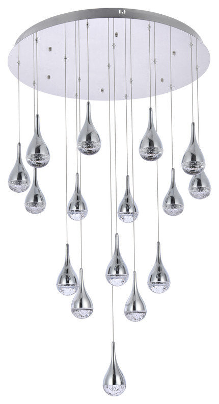 Elegant Lighting Amherst 36" Led Chandelier in ChromeBy Elegant Furniture & Lighting