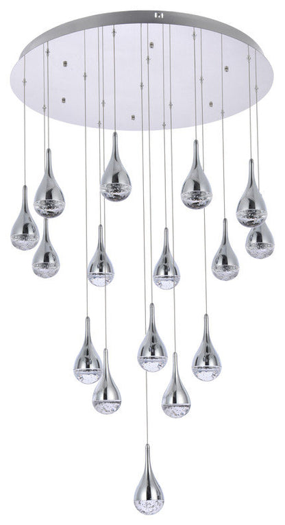 Elegant Lighting Amherst 36" Led Chandelier in ChromeBy Elegant Furniture & Lighting