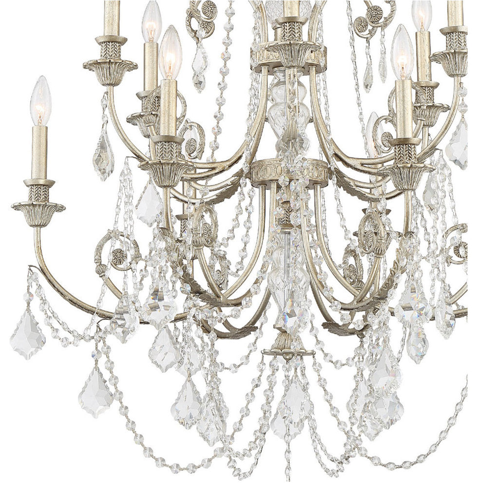 Regis 12 Light Swarovski Strass Crystal Silver ChandelierBy Crystorama Lighting