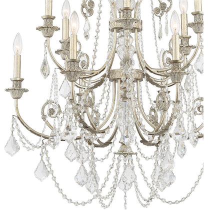 Regis 12 Light Swarovski Strass Crystal Silver ChandelierBy Crystorama Lighting