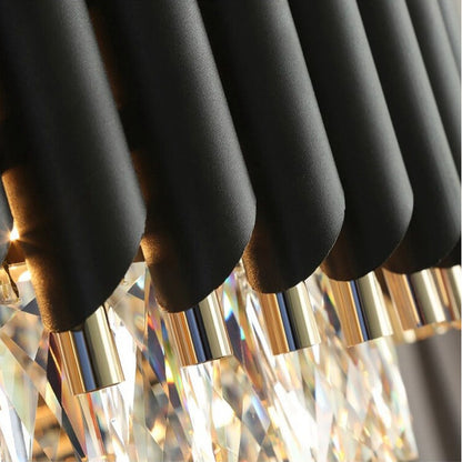 Verano 32" Crystal Chandelier, BlackBy MORSALE