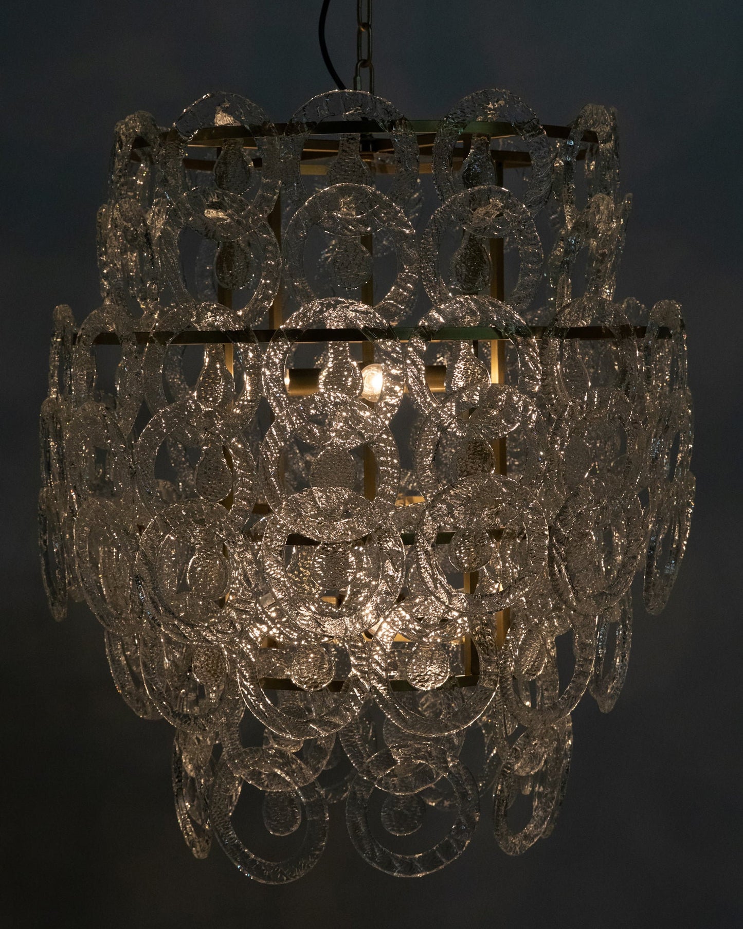 Quebec Chandelier, Metal with Brass FinishBy Noir
