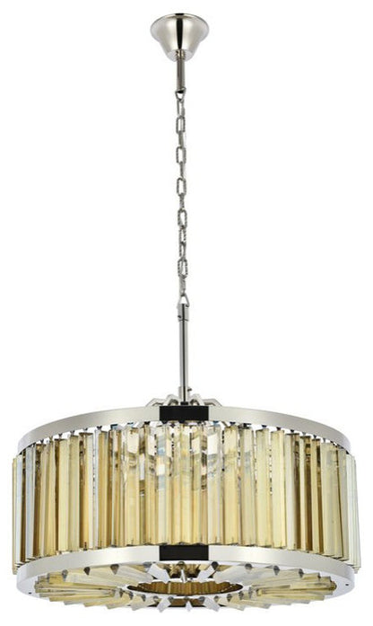 Urban Classic 1203D28PN-GT/RC 8 light polished nickel Chandelier Golden TeakBy URBAN CLASSIC