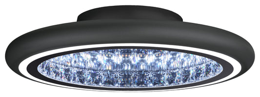 Schonbek Mfc221N-Bk1S 1 Light Crystal Semi-Flush, BlackBy Schonbek