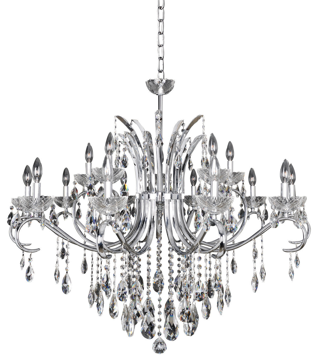 Catalani 42"x35" 15-Light Transitional Large Chandeliers by AllegriBy Allegri Crystal by Kalco Lighting