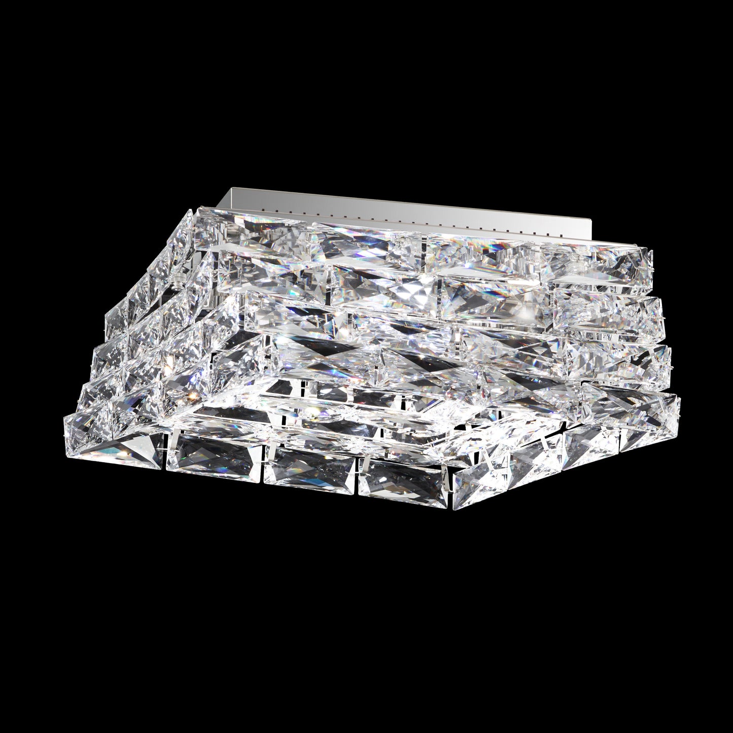Schonbek Stw710N-Ss1S 5 Light Crystal Semi-Flush, Stainless SteelBy Schonbek