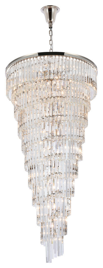 Elegant Lighting 36.5" Spiral Crystal ChandelierBy Elegant Furniture & Lighting