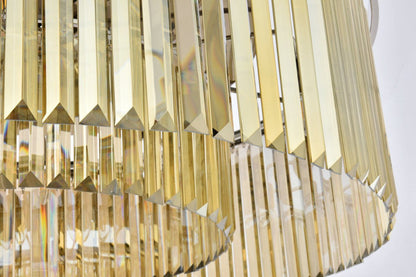 Elegant Sydney 10-Light Polished Nickel Chandelier Golden TeakBy Elegant Furniture & Lighting