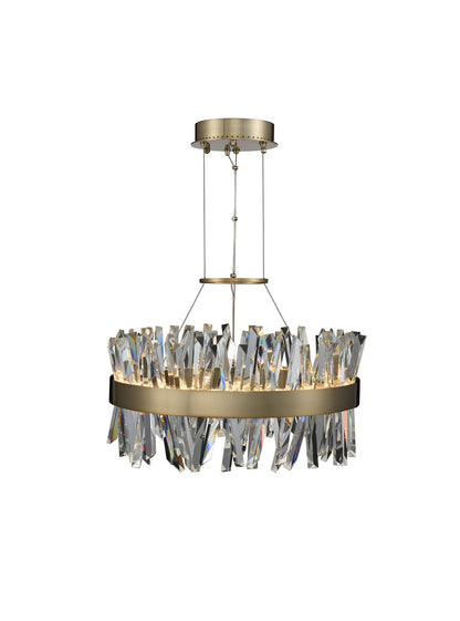 Glacier 25" LED Round PendantBy Allegri Crystal by Kalco Lighting