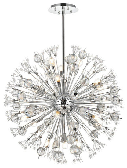 Elegant Lighting 2500D32 Vera 18 Light 32"W Crystal Sputnik - ChromeBy Elegant Furniture & Lighting
