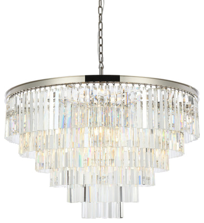 Elegant Lighting 1201D44/RC Sydney 33 Light 44"W Crystal - Polished NickelBy Elegant Furniture & Lighting