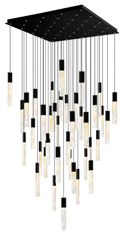 CWI LIGHTING 1589P36-41-101 Greta Integrated LED Black ChandelierBy CWI Lighting