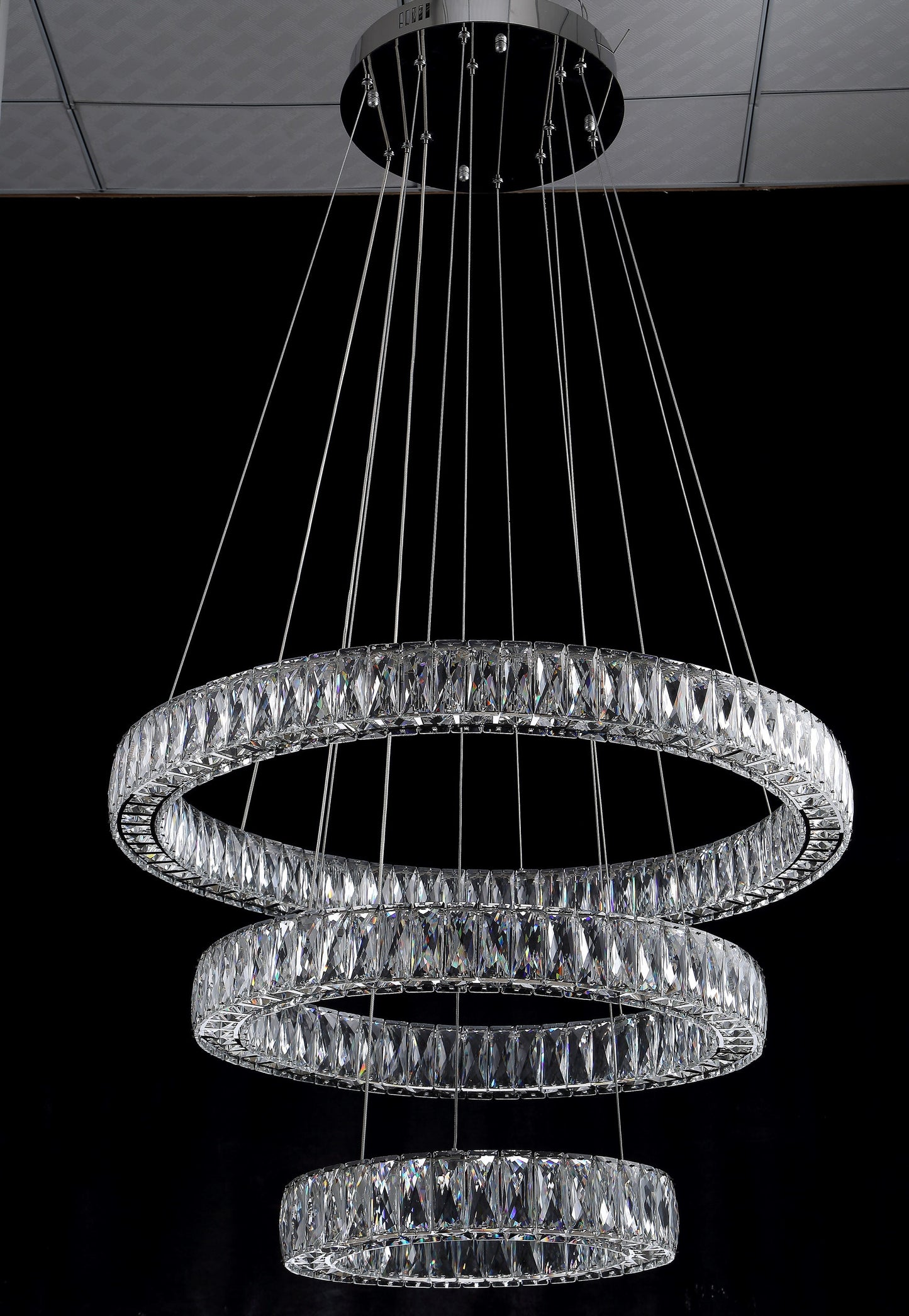 Beautiful Things Lighting Triple Ring LED Crystal Chandelier BTL007By Beautiful Things Lighting