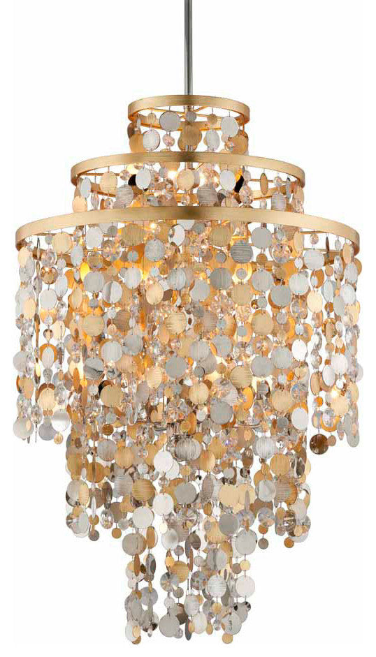 Corbett Lighting 215-711 Ambrosia 11 Light 32"W Pendant - Gold and Silver LeafBy Corbett Lighting