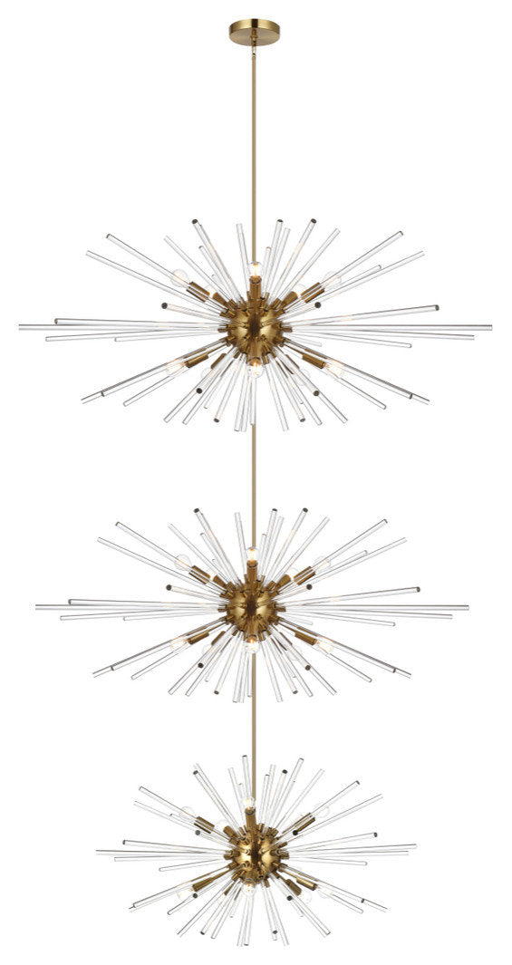 Elegant Lighting 46" Three Tiers Crystal Starburst ChandelierBy Elegant Furniture & Lighting