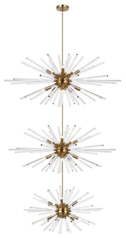 Elegant Lighting 46" Three Tiers Crystal Starburst ChandelierBy Elegant Furniture & Lighting
